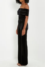 Load image into Gallery viewer, Make Me Fall In Love Black Velvet Jumpsuit