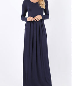 Maxine Maxi Dress-Navy Blue